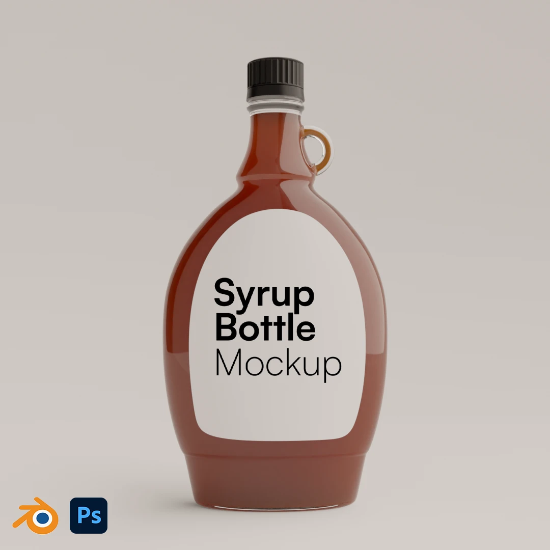 Syrup Bottles - Digital Mockup