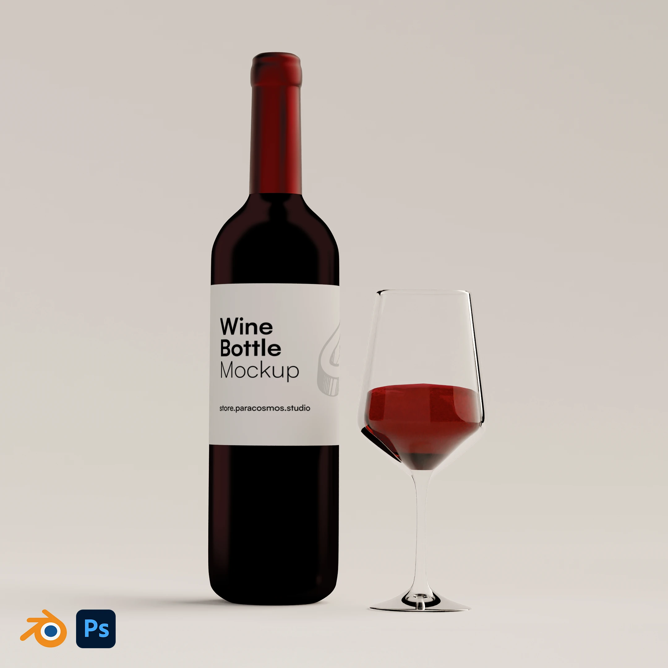 Wine Bottle - Digital Mockup